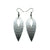 Nativas [09] // Acrylic Earrings - Brushed Silver, Black