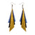 Aktivei Leather Earrings // Purple Pearl, Black, Gold
