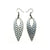 Nativas [25] // Acrylic Earrings - Brushed Silver, Black
