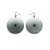 Large Circles 'Spirals' // Acrylic Earrings - Brushed Silver, Black