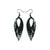 Nativas [19R] // Acrylic Earrings - Brushed Silver, Black
