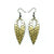 Nativas [04] // Acrylic Earrings - Brushed Gold, Black