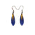 Innera // Leather Earrings - Purple Pearl, Gold