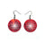 Circles 'Halftone Burst' // Acrylic Earrings - Red Holograph, White