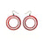 Loops 'Halftone' // Acrylic Earrings - Red Holograph, White