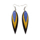 Revelri Leather Earrings // Black, Gold, Purple Pearl