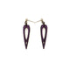 Dangle Stud Earrings [s4] // Leather - Purple