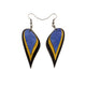 Kaitana Leather Earrings // Black, Gold, Purple Pearl