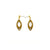 Dangle Stud Earrings [s1] // Leather - Gold