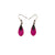 Innera // Leather Earrings - Fuchsia Pearl, Black