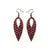 Nativas [04R] // Acrylic Earrings - Brushed Nickel, Burgundy