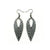 Nativas [34] // Acrylic Earrings - Brushed Silver, Black
