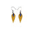 Innera // Leather Earrings - Gold, Purple Pearl
