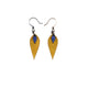 Innera // Leather Earrings - Gold, Purple Pearl