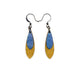 Innera // Leather Earrings - Gold, Blue Pearl