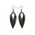 Nativas [23R] // Acrylic Earrings - Brushed Silver, Black
