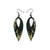 Nativas [19R] // Acrylic Earrings - Brushed Gold, Black