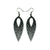 Nativas [01R] // Acrylic Earrings - Brushed Silver, Black