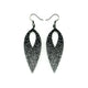 Nativas [01R] // Acrylic Earrings - Brushed Silver, Black