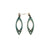 Dangle Stud Earrings [s3] // Leather - Turquoise
