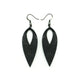 Nativas [17R] // Acrylic Earrings - Brushed Silver, Black