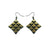Concave Diamond [1] // Acrylic Earrings - Brushed Gold, Black