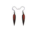 Innera // Leather Earrings - Black, Red Pearl
