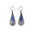 Innera // Leather Earrings - Silver, Purple Pearl