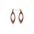 Dangle Stud Earrings [s3] // Leather - Red