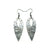Nativas [37] // Acrylic Earrings - Brushed Silver, Black