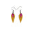Innera // Leather Earrings - Gold, Fuchsia Pearl