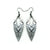 Nativas [05] // Acrylic Earrings - Brushed Silver, Black