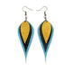 Airos Leather Earrings // Turquoise Pearl, Black, Gold