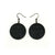 Circles 'Wavy Lines' // Acrylic Earrings - Black Galaxy, Black