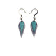 Innera // Leather Earrings - Silver, Turquoise Pearl