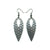 Nativas [31] // Acrylic Earrings - Brushed Silver, Black