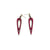 Dangle Stud Earrings [s4] // Leather - Fuchsia