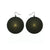 Large Circles 'Spirals (R)' // Acrylic Earrings - Brushed Gold, Black
