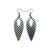 Nativas [29] // Acrylic Earrings - Brushed Silver, Black