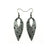 Nativas [24] // Acrylic Earrings - Brushed Silver, Black