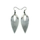 Nativas [17] // Acrylic Earrings - Brushed Silver, Black