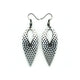 Nativas [12] // Acrylic Earrings - Brushed Silver, Black