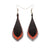 Kireina Leather Earrings // Silver, Red, Black