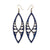 Terrabyte 05 // Leather Earrings - Navy Blue