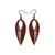Nativas [08R] // Acrylic Earrings - Brushed Nickel, Burgundy
