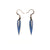 Innera // Leather Earrings - Blue Pearl, Silver
