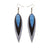 Revelri Leather Earrings // Silver, Black, Blue Pearl