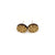 Circle Stud Earrings [ScoredLines] // Wood- Mahogany