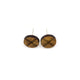 Circle Stud Earrings [ScoredLines] // Wood  - Bolivian Rosewood