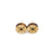 Circle Stud Earrings [ScoredLines] // Wood  - Curly Maple